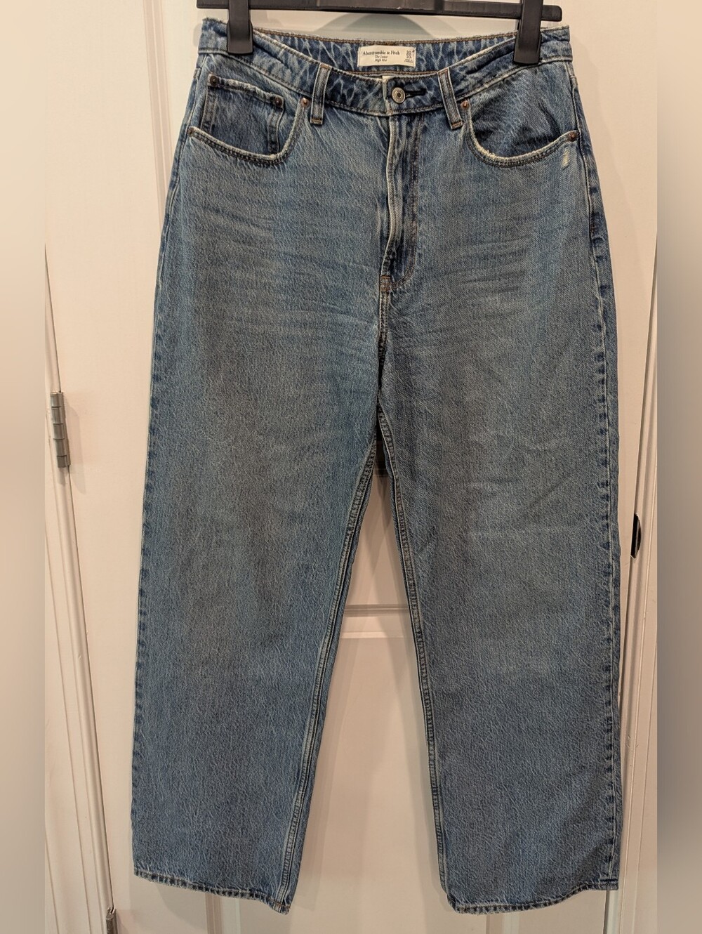 Abercrombie & Fitch Loose High Rise Jeans Women 30/10 Blue Denim Relaxed Y2K - Picture 2 of 15